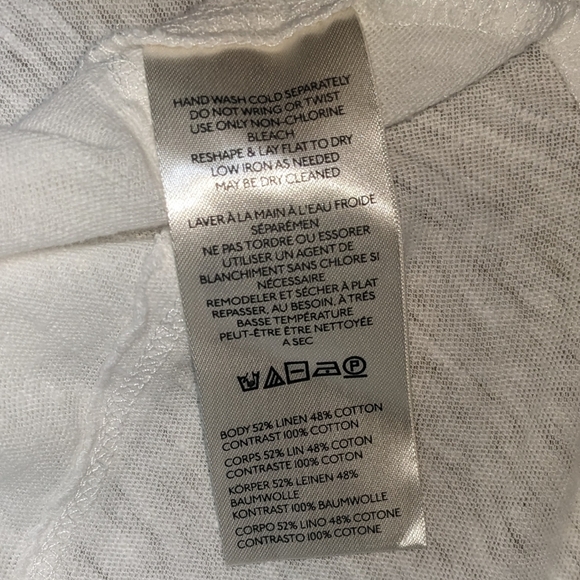 Free People NWOT Say You're Love Tunic sz MED in White Linen/Cotton Blend​​ - Picture 10 of 12